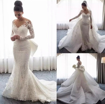 2 pieces elegant bridal dress - Mura Boutique