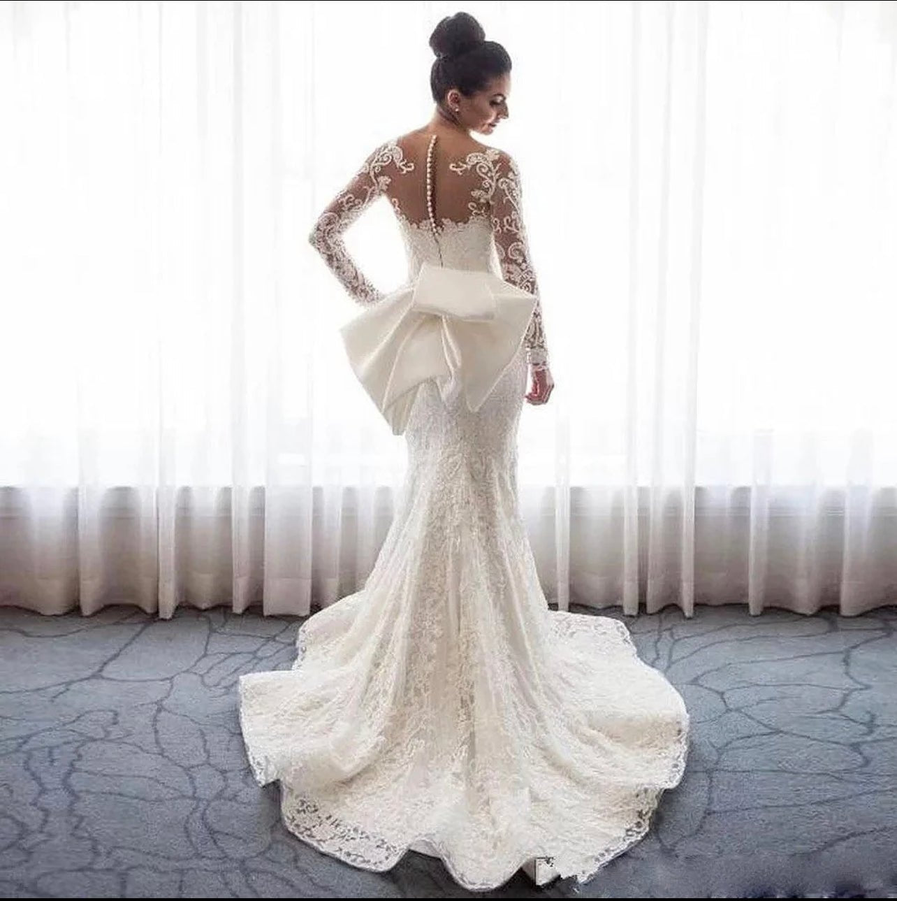 2 pieces elegant bridal dress - Mura Boutique