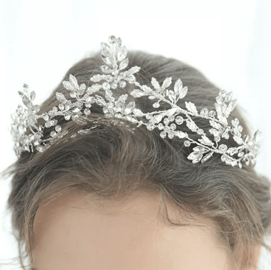 Crystal Rhinestone Wedding Crown - Mura Boutique