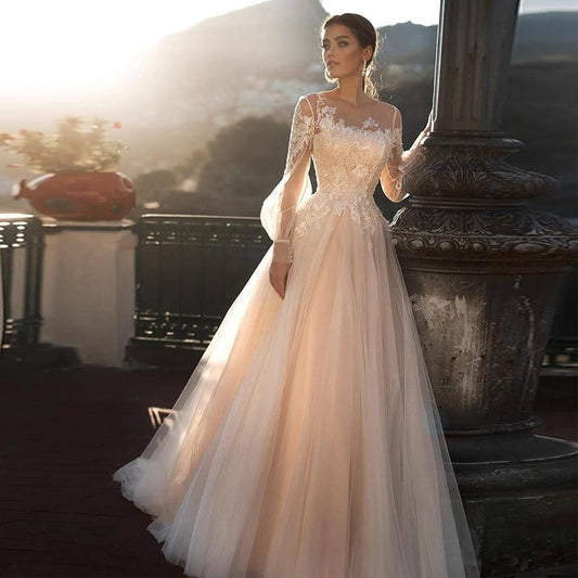 Elegant A - Line Wedding Dress - Mura Boutique