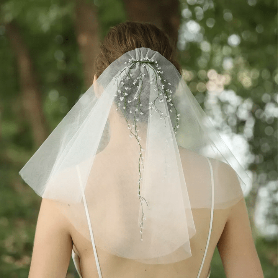 Floral Vines Bridal Veil - Mura Boutique