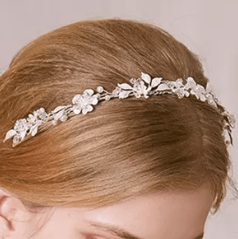 Leaves Rhinestone Wedding Crown - Mura Boutique