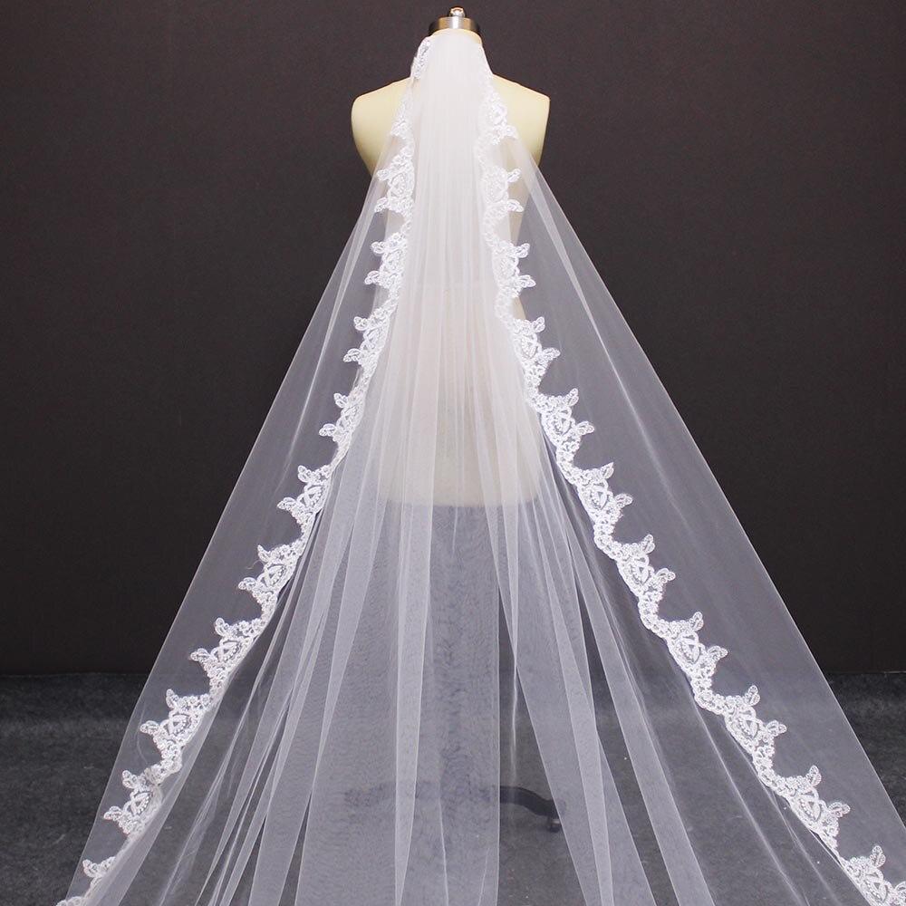 Long Lace Wedding Veil - Mura Boutique