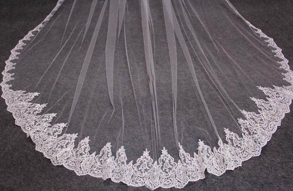 Long Lace Wedding Veil - Mura Boutique