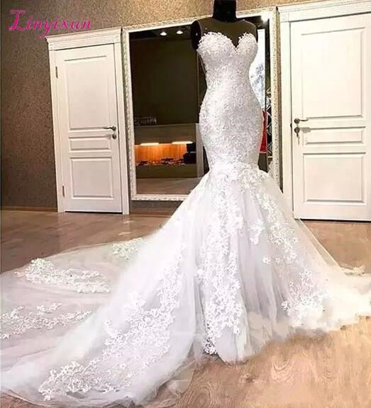 Mermaid Lace Wedding Dresses - Mura Boutique