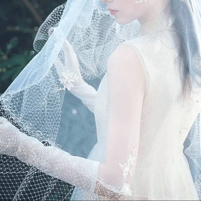 Mesh Net Bridal Veil - Mura Boutique