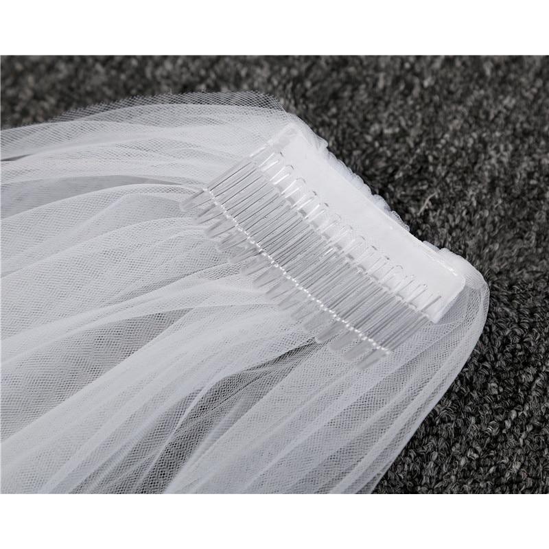 Mura Boutique Shop - White/Ivory Wedding Veil One-Layer Long Bridal Veil